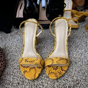 COPY - Yellow Snake Print Heels 🐍